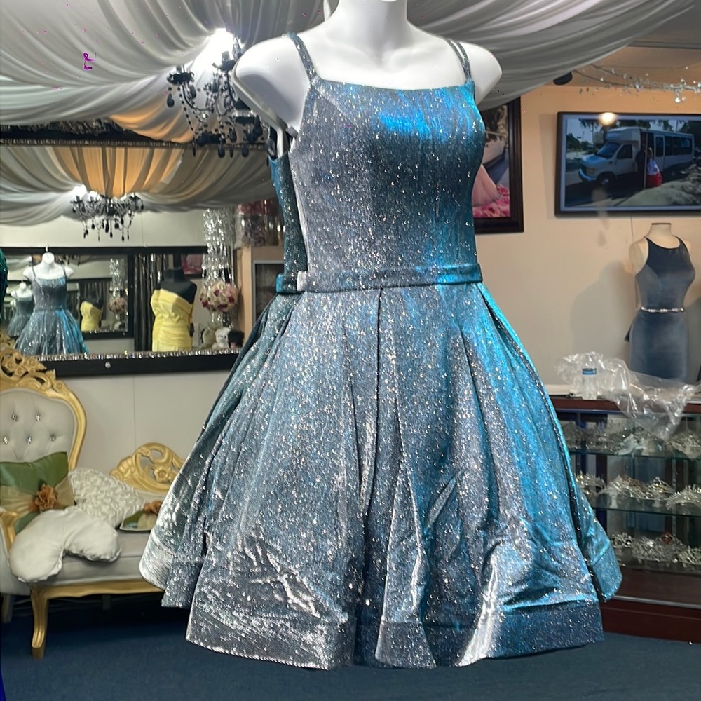 Special occasion short glitter dress